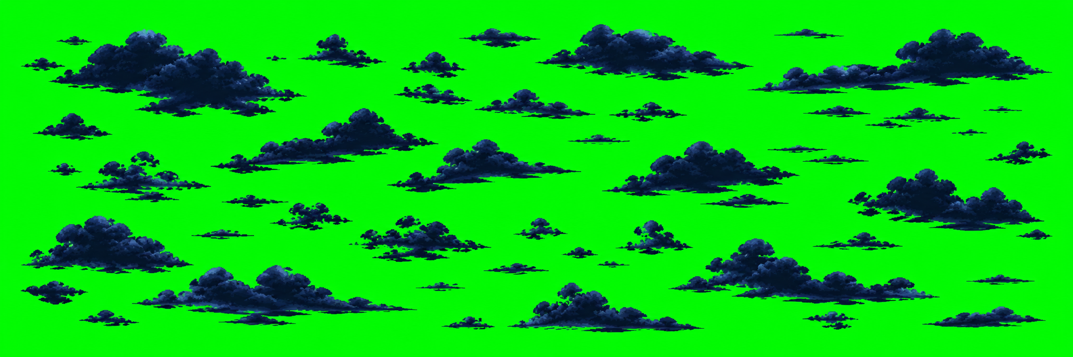 Generated cloud layer with green screen background