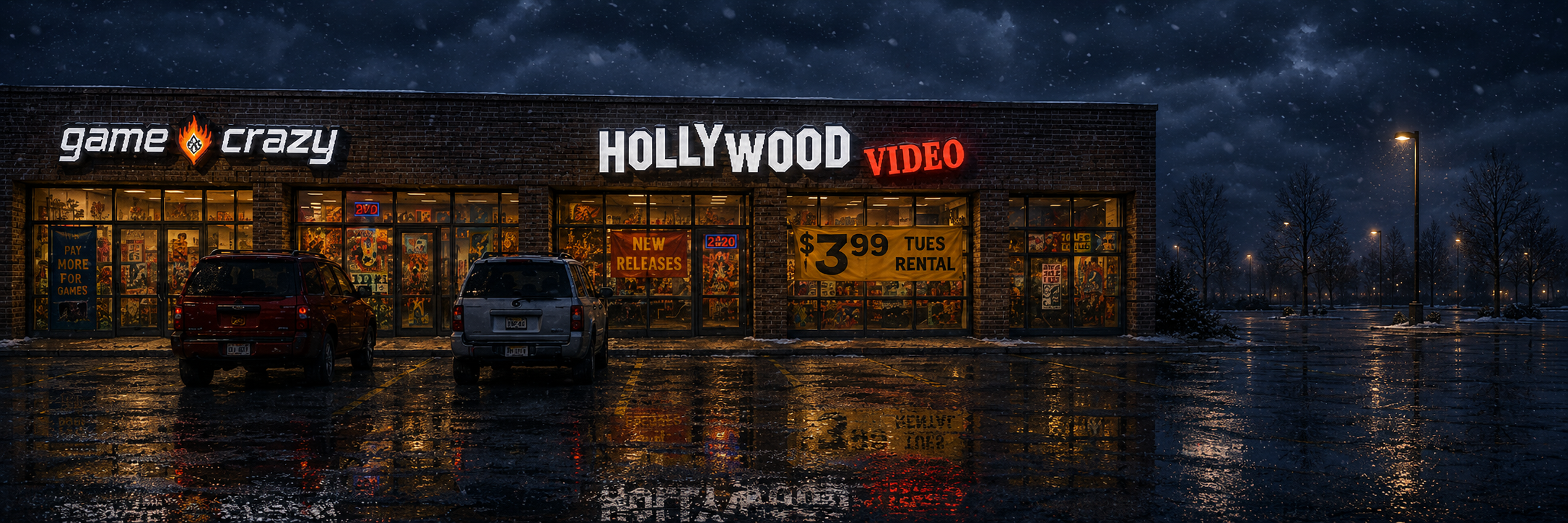 Generated background at night with sodium lighting