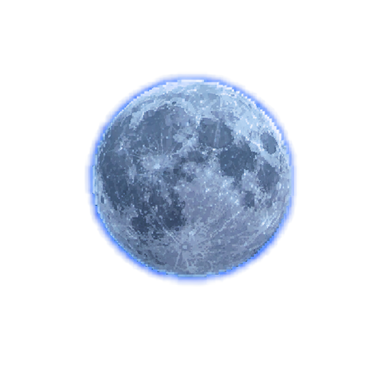 Moon with transparent background after chroma keying