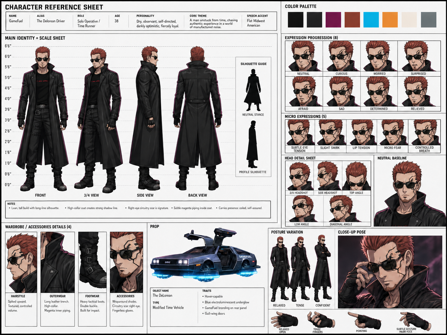 GameFuel hunter sprite reference sheet
